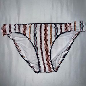 Jessica Simpson Striped Bikini Bottoms Size Small